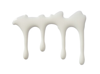 paint white dripping isolated