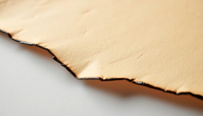 Crisp, blackened edges of paper curl slightly upwards, showing ash and char,  burnt edges,  flame
