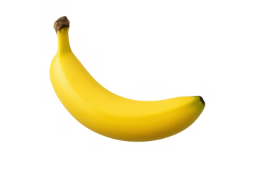 Banana fruit, ripe yellow tropical food, healthy fresh diet ingredient, transparent background