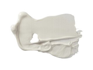 smear of white cosmetic cream isolated