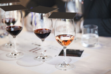 Anonymous Wine Sampling at Blind Tasting Event