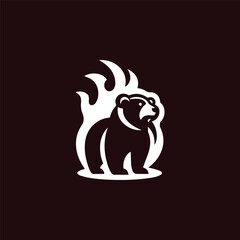 Obraz premium Flame Bear Logo