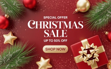Christmas Shopping Offer Background