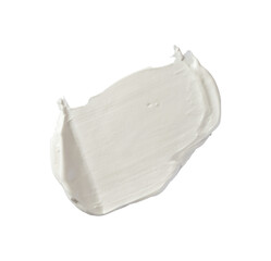 white cream isolated on white
