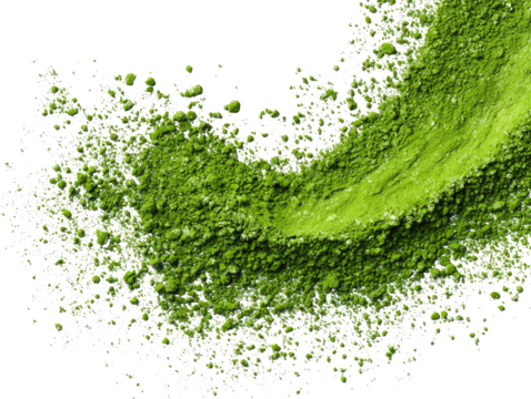 Vibrant green powder explosion, textured, abstract