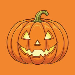 Halloween pumpkin face illustrations collection