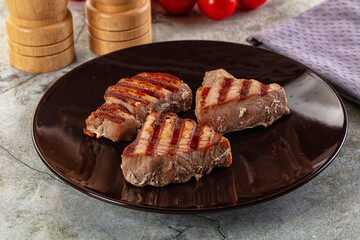 Gourmet Grilled tuna fish steak