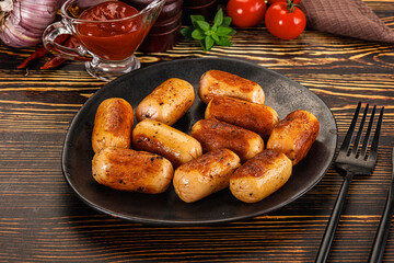 Roasted chicken mini sausages for breakfast