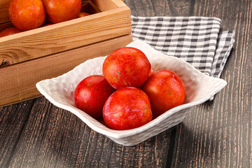 Fresh sweet juicy  purple plums