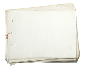 Blank Pages Stacked in Disorganized Pile