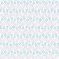 Soft blue and pink checkered seamless pattern with delicate lace and speckle details, perfect for backgrounds and decor