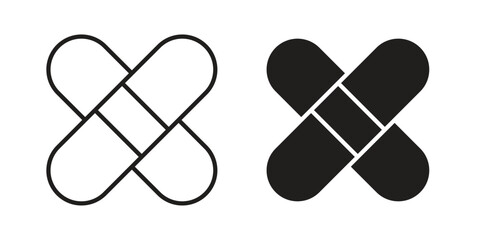 Bandage icon in line design. Simple icon vector