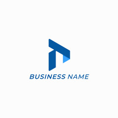 design logo creative letter P and tech