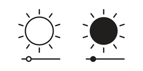 Brightness icon in line design. Simple icon vector
