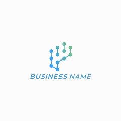 design logo creative science and letter P