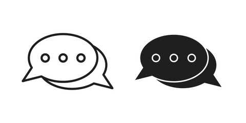 Chat icon in line design. Simple icon vector