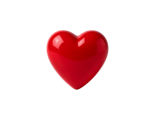 a high quality stock photograph of a single red heart symbol isolated on a white back  (2)