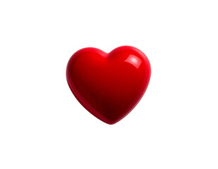 a high quality stock photograph of a single red heart symbol isolated on a white back