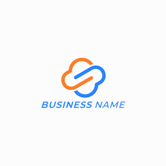 design logo creative letter S and cloud
