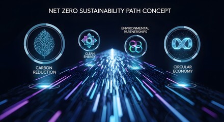 Net Zero Sustainability Path Concept with Circular Economy
