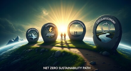 Net Zero Sustainability Path Eco-Friendly Future