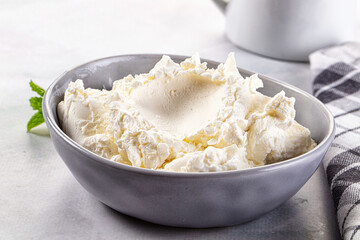 Chream cheese in the bowl