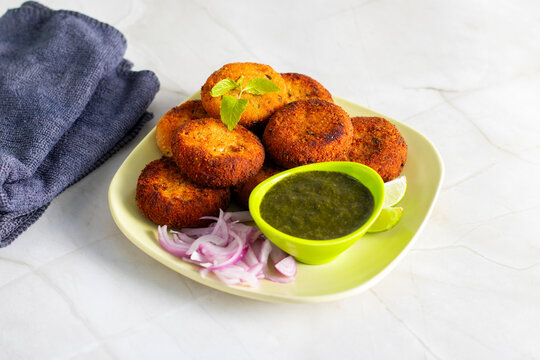"Dahi ke kebab", a creamy, spiced yogurt patties mixed with herbs and breadcrumbs, shallow-fried to golden perfection, soft inside, crisp outside.
