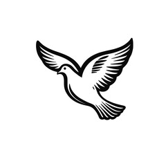 Obraz premium Dove vector. Symbol of Peace. Abstract bird 