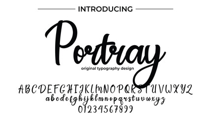 Portray - Elegant Script Font for Smooth Handwritten Design and Creative Typography