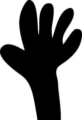cartoon hand vector silhouette