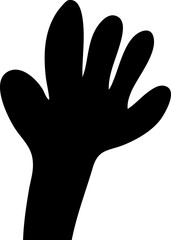 cartoon hand vector silhouette