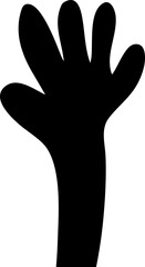 Obraz premium cartoon hand vector silhouette