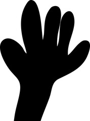 cartoon hand vector silhouette