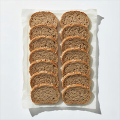 Thinly sliced toasted biscotti cookies with seeds