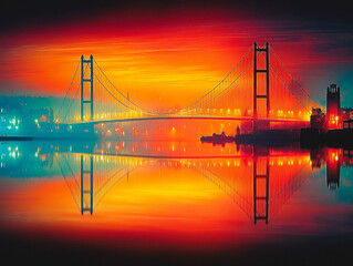 Fototapeta premium Humber Bridge in the UK