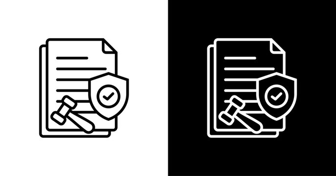 Data Governance White Icon Set Design