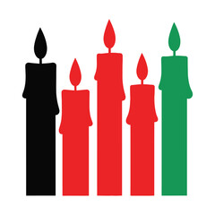 Kwanzaa candles set Kinara colors