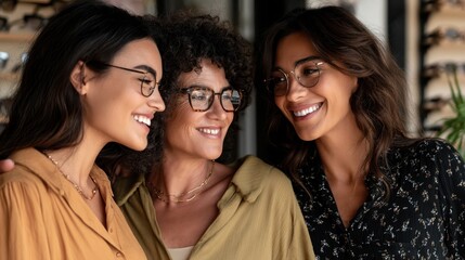 Fototapeta premium Friends sharing joyful moments cozy living room candid photos warm atmosphere intimate perspective celebrating connection and laughter