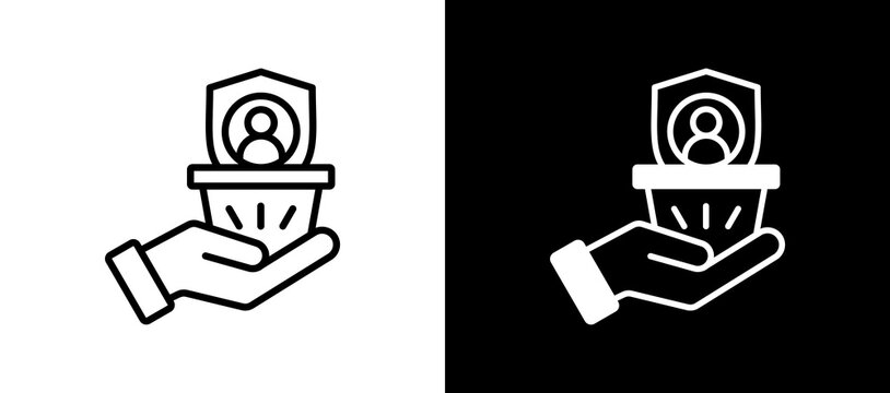 Consumer Protection whiteblack icon