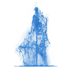 Obraz premium Fountain blue isolated transparent background 3d rendering 