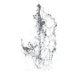 Fountain clear water isolated transparent background 3d rendering
