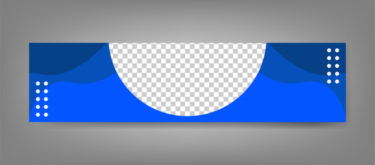 abstract blue background corporate linkedin banner design template
