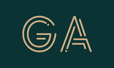GA g ga initial logo | initial based abstract modern minimal creative logo, vector template image. luxury logotype logo, real estate homie logo. typography logo. initials logo