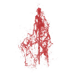 Fountain red isolated transparent background 3d rendering
