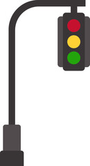 Traffic lights illustrations for any purpose. Isolated object. Green, yellow and red light stoplights.Traffic Light Icon Flat Design on White Background.Set of traffic lights in realistic style.	