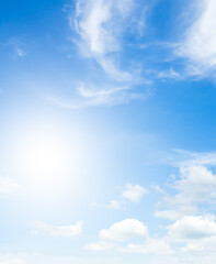 Obraz premium Sky cloud blue nature background paronama web cloudy summer winter season day, light beauty horizon spring brigth gradient calm abstract backdrop air nature view wallpaper landscape environment