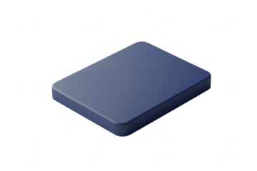 Slate blue rectangle object isolated on a transparent background