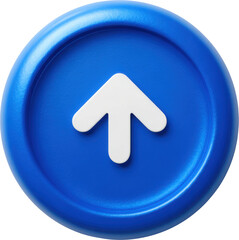 Arrow button up isolated on transparent background