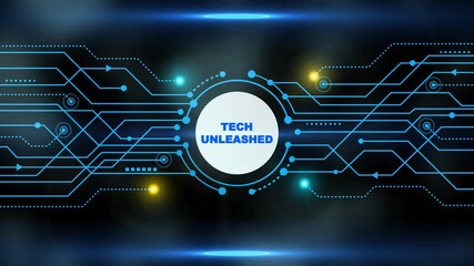 Futuristic digital network circuit board abstract background with glowing blue lines and nodes representing technology innovation data transfer and connectivity in a dark - Powered by Adobe