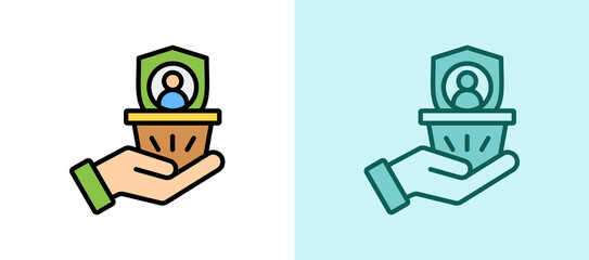 Consumer Protection whitegreen icon